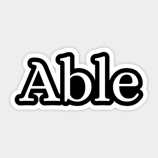 Able Sticker